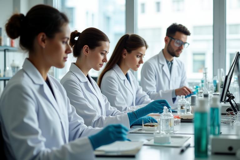 Das Falken Feder Team in ihrer modernen Einrichtung in Wien
